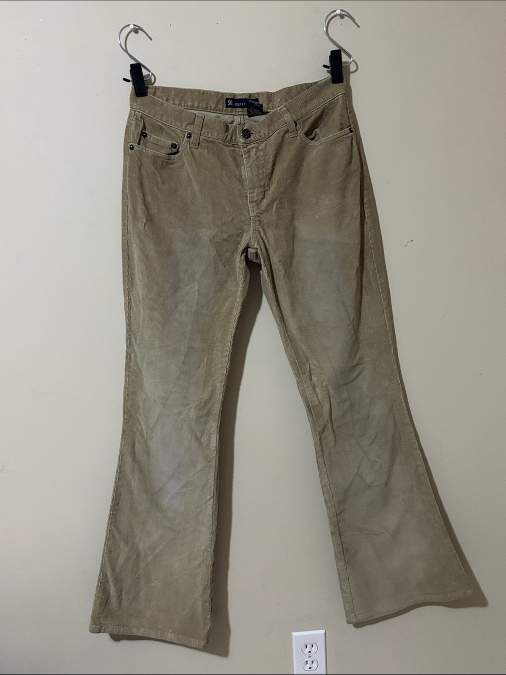 Women’s Corduroy Flare Jeans - Beige